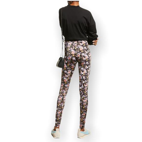 RAG & BONE Black Floral Sabeen Printed Tights-S - Picture 4 of 9